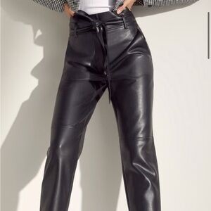 Babaton vegan leather aritzia pant